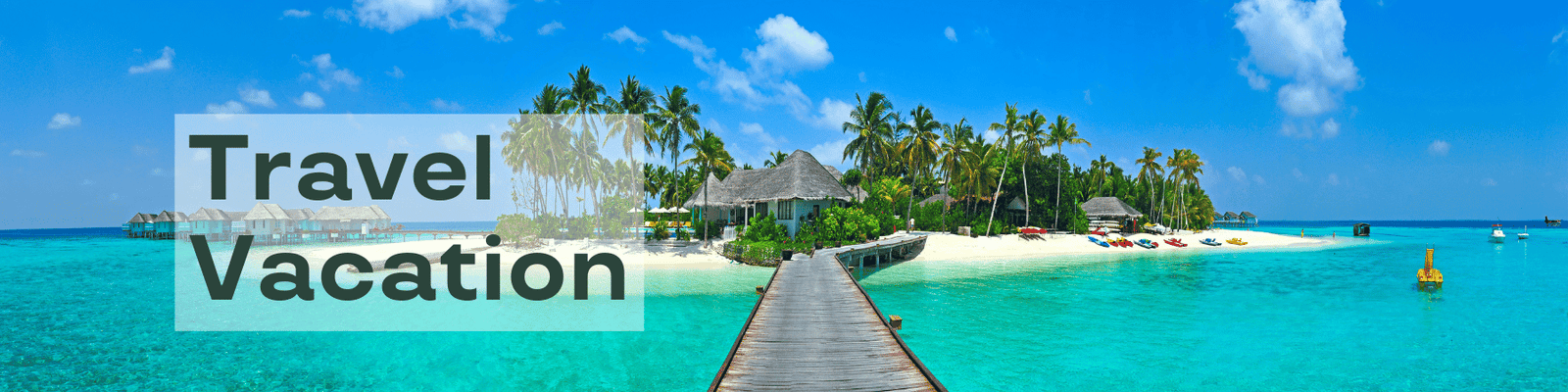 Blue Modern Travel Vacation Blog Banner